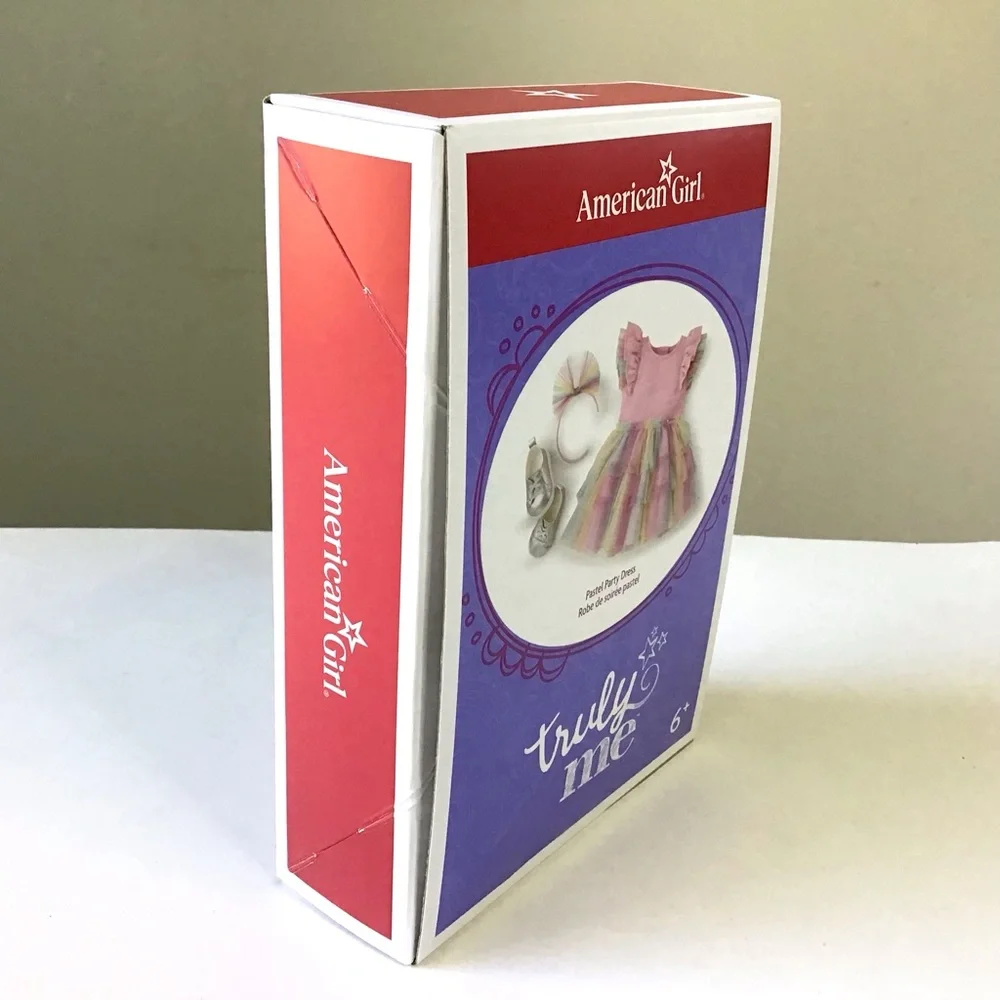 EMPTY BOX for American Girl Truly Me Accessory - Pastel Party Dress Outfit